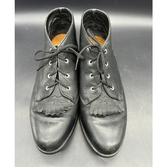Ariat Angle Booties Women 8.5M ATS Lacer Kiltie Rockabilly Rodeo ATS Western - Picture 1 of 13